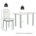 thumbnail image 2 of Gymax 5 Piece Table Chair Dining Set Glass Metal Kitchen Furniture, 2 of 5
