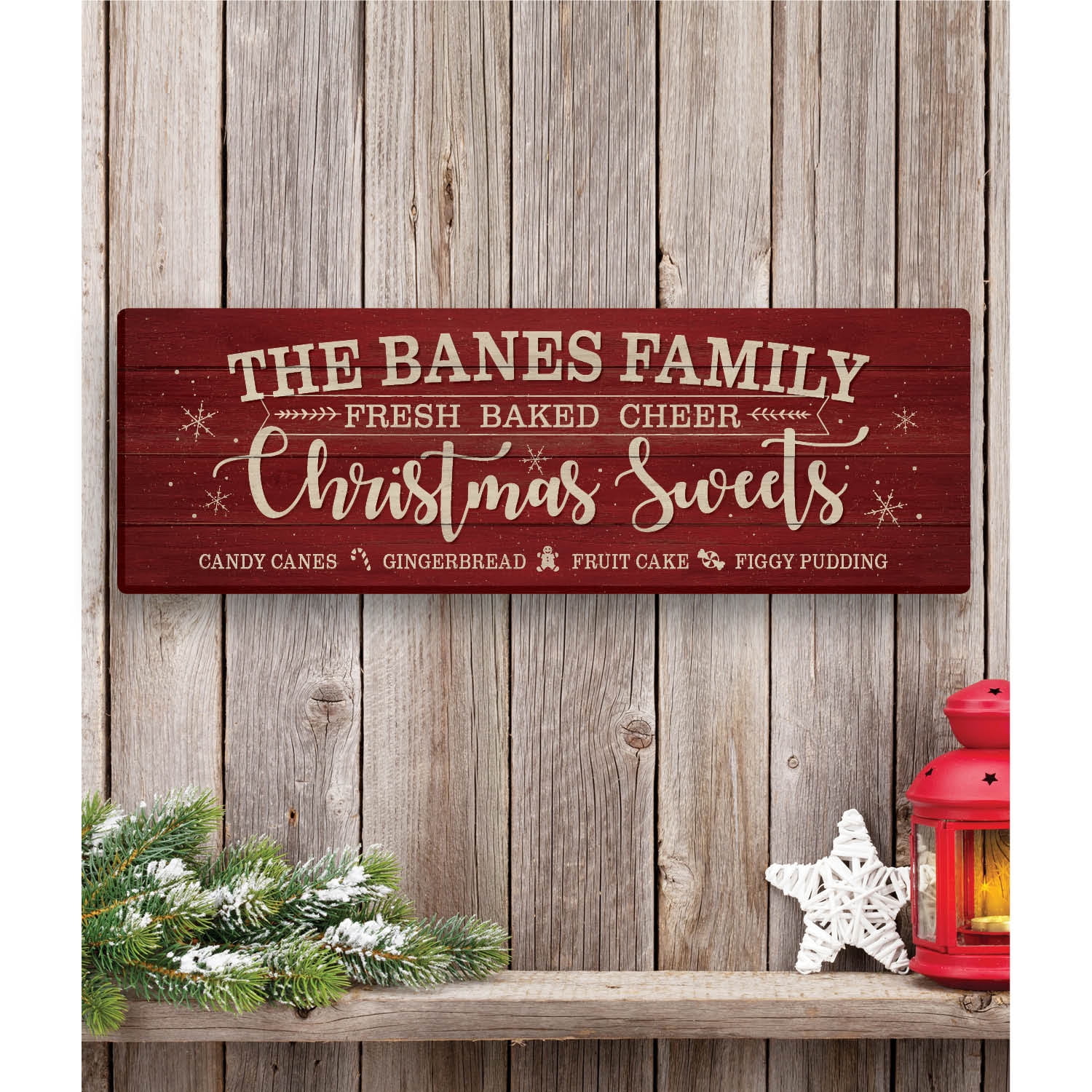 Personalized Christmas Sweets Canvas Print