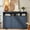Blue, variant on LELELINKY 45" Fluted Sideboard Buffet with 3 Doors & Open Shelf, Wood Storage Cabinet for Living Room, Entryway, Wood