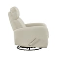 thumbnail image 5 of OakvillePark Bramblecrest Leather Match Swivel Glider Reclining Chair, Beige, 5 of 14