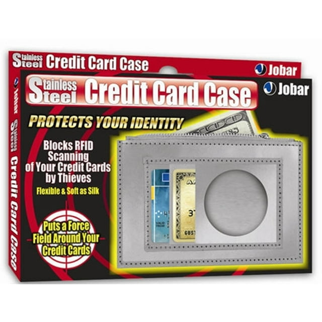 Stainless Steel Credit Card Case Ulta-Thin Blocks RFID Scanning Durable Business Card Holder Slim Stainless Steel