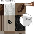 thumbnail image 6 of Coffee Curtains for Kitchen Window Treatments, Coffee Theme Latte Tea Cup Kitchen Curtains for Living Room,Cafe Brown Drapes 2 Panel Sets,42x54 Inch, 6 of 6