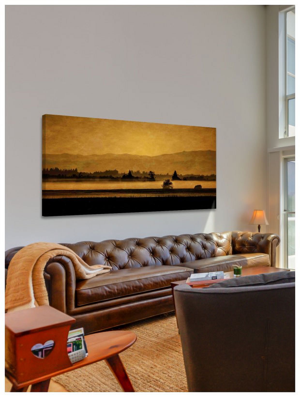 Marmont Hill 'Soft Blanket Of Fog' by Don Schwartz Painting Print on Wrapped Canvas