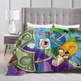 thumbnail image 4 of Adventure Time Bed Blanket Air Conditioner Quilt Ultra Soft Flannel Blanket All Season Fuzzy Blanket Reversible Fluffy Plush Blanket 50"X40", 4 of 8