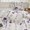 thumbnail image 6 of Jessy Home Purple Flower Quilt Full/Queen Floral Bedspread Soft Bedding Coverlet Set, 6 of 7