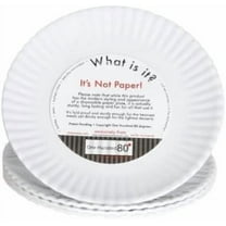 "What Is It?" LARGER SIZE 11-inch Reusable White Dinner Plate, Melamine, Set of 4