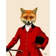 thumbnail image 2 of Fab Funky 20x24 White Modern Wood Framed Museum Art Print Titled - Fox Hunter 2 Portrait, 2 of 4