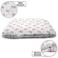 thumbnail image 3 of Easter Bunny Pet Bed, Bunny Doodle Repetitive Pattern Pastel Tones on Plain Background, Chew Resistant Pad for Dogs and Cats Cushion with Removable Cover, 24" x 39", Rose Pale Grey, by Ambesonne, 3 of 4
