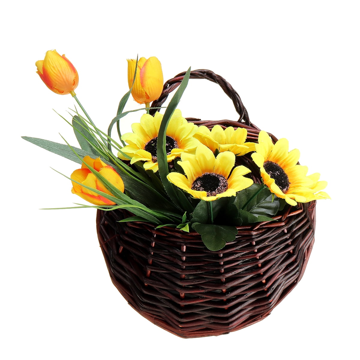 Handmade Woven Hanging Basket Natural Wicker Hanging Storage Basket For Home Garden Wedding Wall Diy Decoration Walmart Canada