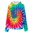thumbnail image 5 of ShomPort Womens Oversized Sweatshirts Gradient Color Fleece Hoodies Long Sleeve Pullover with Pocket (Blue 60), 5 of 5