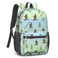thumbnail image 2 of Bigfoot and Trail Blue Pattern 17" School Backpacks for Teens,Waterproof Oxford Fabric,S-Shape Padded Straps for School,Travel,Hiking,Camping, 2 of 6