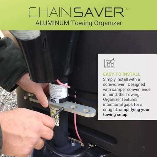 Aluminum Tongue Jack Trailer Towing Organizer Kit | Chain Saver with ...