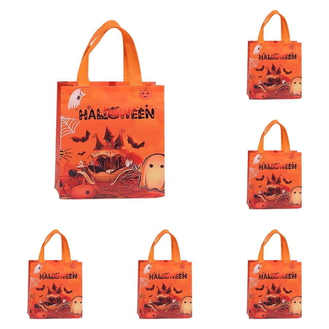 WHEANG Halloween Bags Bags With Handles For Kids Halloween Reusable Non Woven Bags For Wrapping .