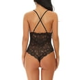 thumbnail image 6 of Lingerie for Women Teddy One Piece Lace Babydoll Bodysuit One Piece Lace Snap Crotch Bodysuit Shapewear, 6 of 8