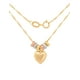 thumbnail image 1 of Cadena Gargantilla Casa del Anillo Corazón 3 Oros 14K Solido Amarillo, 1 of 5