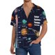 thumbnail image 1 of Fotbe Solar System Camisa Estampada de Manga Corta para Hombre, Casual de Verano, Estilo Playero, Sin Arrugas-Large, 1 of 5