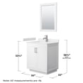 thumbnail image 6 of Wyndham Collection Miranda 30" Wood Single Bathroom Vanity in White/Nickel Trim, 6 of 7