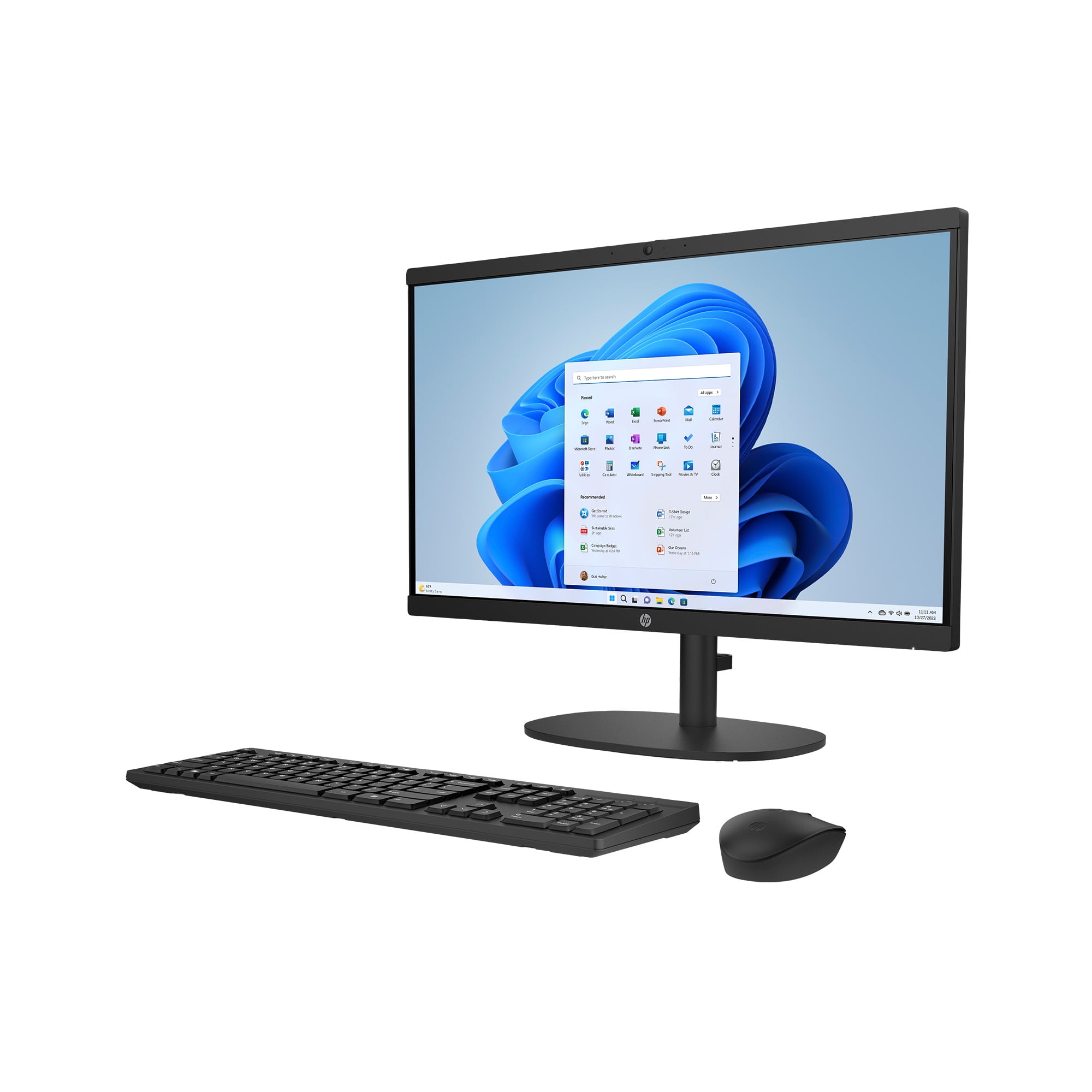 Open Box HP 21.45 inch All-in-One Desktop FHD Display Intel Pentium 8G/128SSD Windows 11 Home in S Mode Jet Black