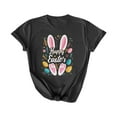 thumbnail image 3 of AGWOLF Easter Shirt Women 2025 Easter Eggs Happy Easter Print Tshirts Short Sleeves Crewneck Shirt for Teen Girl Easter Teacher Shirt Easter Bunny Shirt Women, 3 of 6