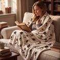 thumbnail image 6 of Halloween Cute Ghost Throw Blanket, Soft Warm Comfy Flannel Blankets for Sofa Bed Indoor Home Cozy Relaxation, 6 of 6