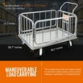 thumbnail image 2 of SuperHandy Heavy-Duty Cargo Trailer & Utility Cart - 1200 lbs Capacity, 8" Casters, Compatible with SuperHandy Electric Tugger, 2 of 8