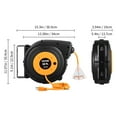 VEVOR Retractable Extension Cord Reel, 50 ft, Heavy Duty 14AWG/3C SJTOW