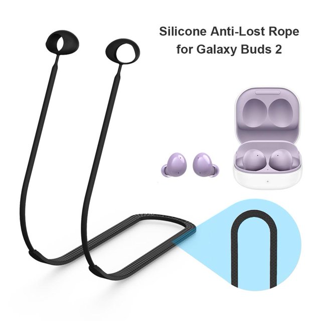 Correa de auriculares antipérdida para soporte de auriculares Samsung Galaxy Buds 2 (negro)