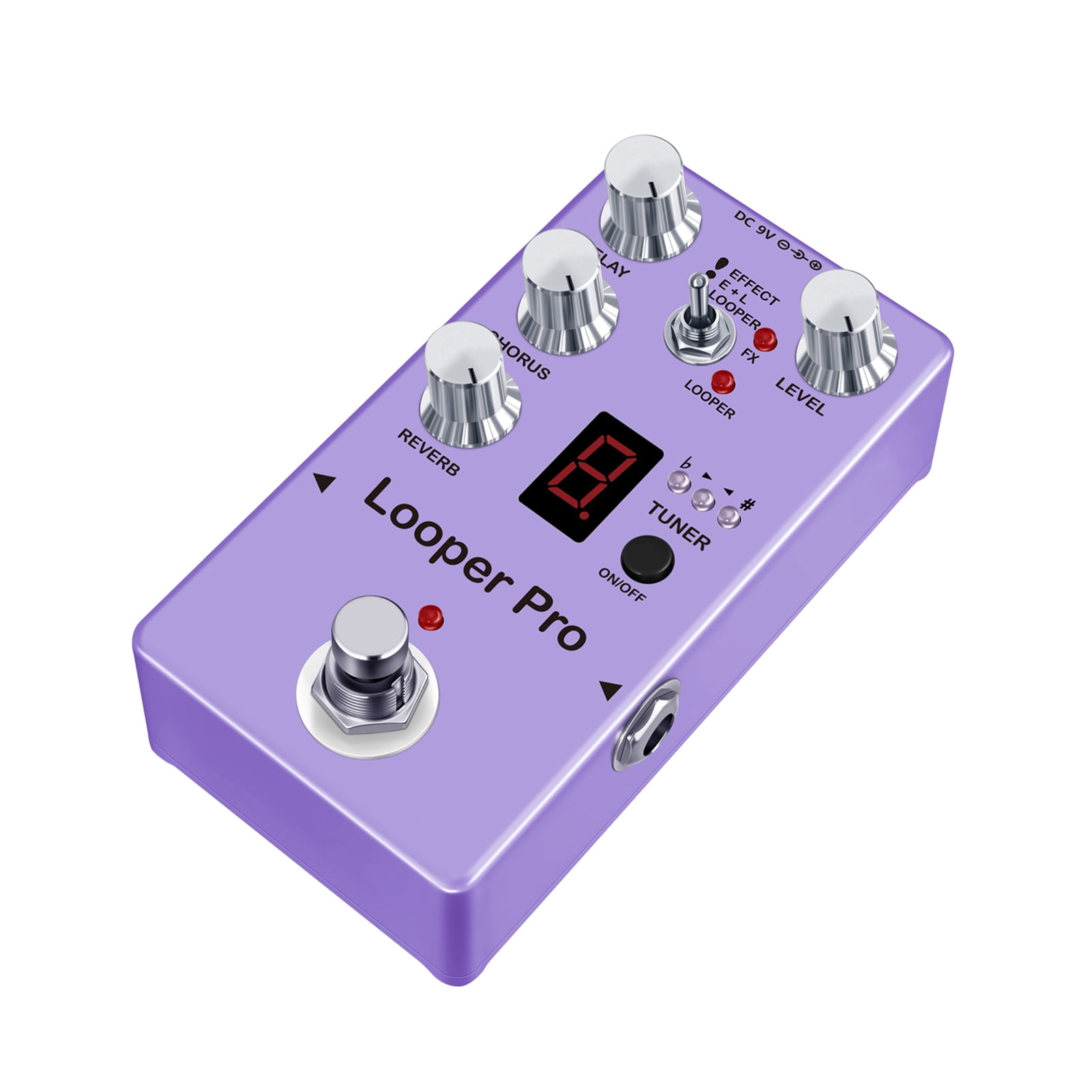 Guitar Effector Guitar RE-05 Loop Guitar Effector Looper Tuner Mini Guitar Looper Effect Pedal Full Metal Shell with Reverb Chorus Delay Effects
