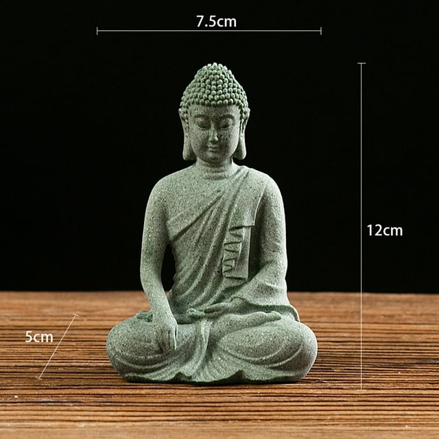 Garden Ornament Sitting Buddha Resin Stone Zen Effect Outdoor Indoor Statue