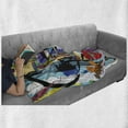 thumbnail image 6 of Art Soft Flannel Fleece Throw Blanket, Contemporary Paint Strokes Splashes Face Paint Kiss Graffiti Grunge Creative Theme, Cozy Plush for Indoor and Outdoor Use, 70" x 90", Multicolor, by Ambesonne, 6 of 6
