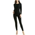 thumbnail image 1 of Besolor Women's Thermal Underwear Set Soft Fleece Lined Base Layer Top and Bottom Set for Cold Weather Plus Size, 1 of 3