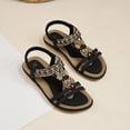 thumbnail image 5 of Womens Orthopedic Shoes, Orthopedic Shoes for Women Wide Width, Womens Sandals Arch Support Summer Beach Sandals Comfort Walking Shoes Bohemian Flip Flops Sandals for Women, Black 5, 5 of 9