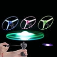 thumbnail image 1 of Lubelski LED Light up Spinning Flying Disc Saucer Pull String Kids Toy Party Supplies, 1 of 1