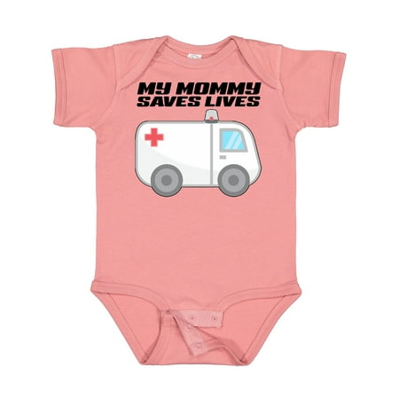 

Inktastic My Mommy Saves Lives- Ambulance Gift Baby Boy or Baby Girl Bodysuit