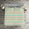 thumbnail image 2 of Ambesonne Ethnic Quilted Coverlet 3 Pcs, Boho Striped Motif Art, King Size, Multicolor, 2 of 2