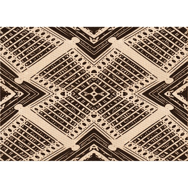 Ahgly Company Tapis d'Intérieur Lavables en Machine, Rectangle Transitionnel, Zone Rouge, 7' x 10'