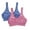 Chateau Blue/Lavender, variant on MD One Size Nylon Microfiber Crop Bra, Black/Light Beige (2 Pack)