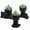 Black Green, variant on Set of 2 Succulents Plants Artificial Mini Fake Succulents Plants for Office Desk Accessories for Women Pink Home Vanity Decor