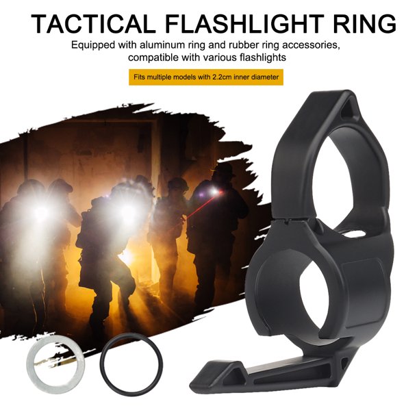 Anillo de soporte para linternas, anillo de dedo portátil, Clip de bolsillo, equipo de caza, accesorios de película