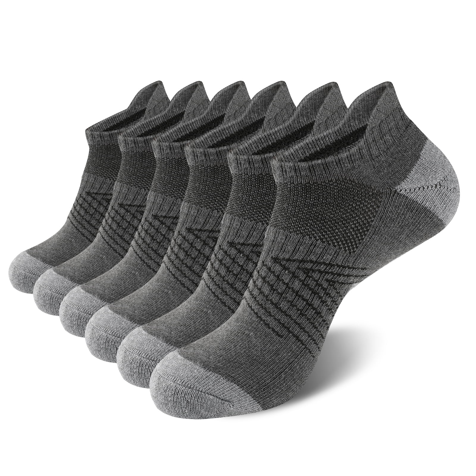EALLCO Men's Athletic Ankle Socks Mens Cushioned Breathable Low Cut
