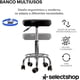 thumbnail image 2 of Banco Multifuncional Taburete Giratorio Aciento De Espuma Suave con Ruedas Redondo Banco De Trabajo Silla Giratoria con Reposapiés De Altura Ajustable para Oficina Salón SPA Tatuajes, 2 of 5