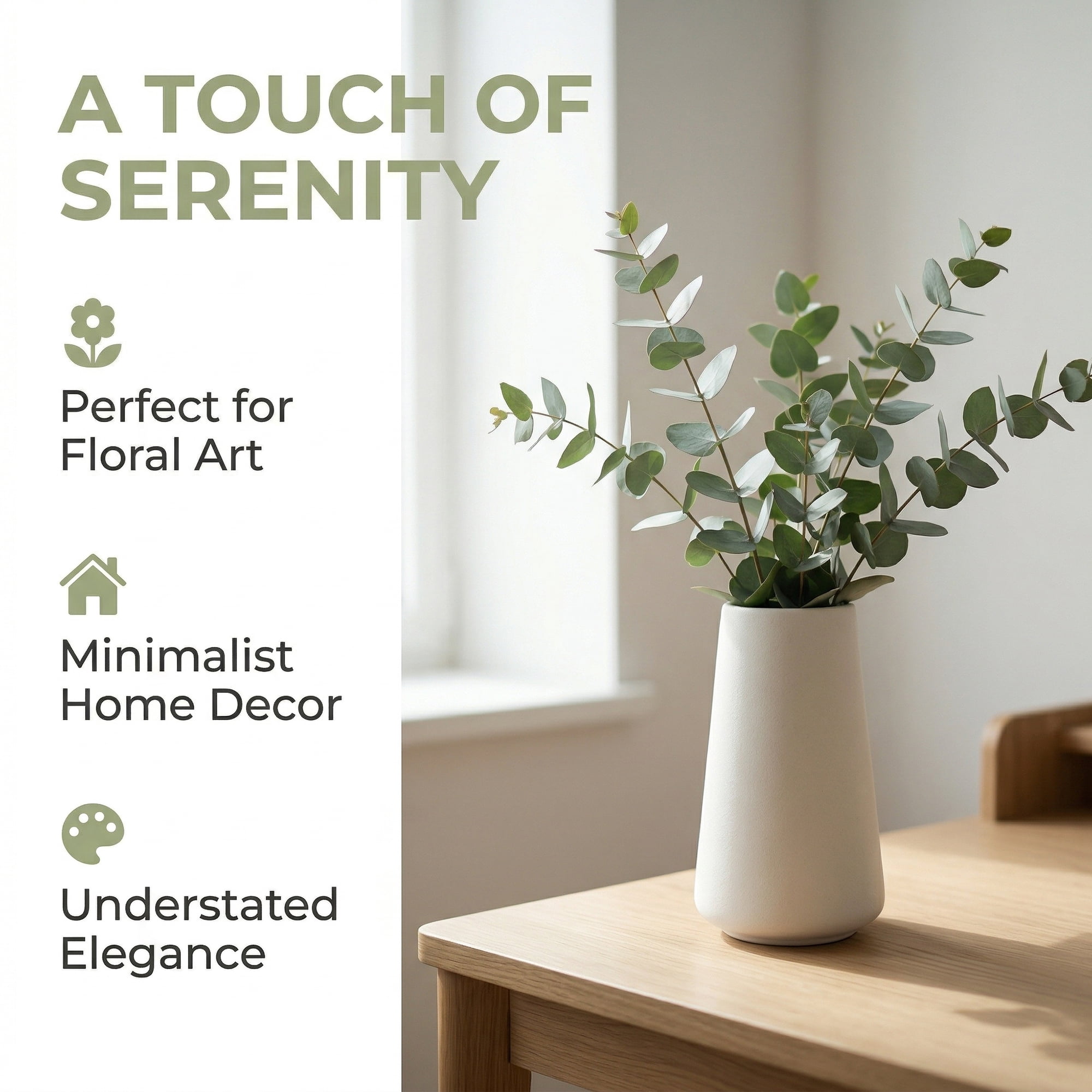 Unique Bargains Ceramic Bud Small Decorative Flower Vase Set White 3.4"L x 3.4"W x 5.9"H