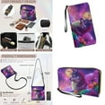thumbnail image 4 of ZUXONGSY Wolf Rose Moon Print Leather Crossbody Purse Wallet Set for Women, Multi Pockets Satchel Purse Medium Size Zipper Shoulder Hobo Bag with PU Leather Wallet, 4 of 5