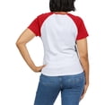thumbnail image 5 of Women's WEAR by Erin Andrews White/Red St. Louis Cardinals Henley Raglan T-Shirt, 5 of 5
