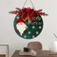 thumbnail image 5 of Fiudx Ofertas relámpago del día Decoración del día de Navidad Decoración de fiesta Cartel de puerta de Papá Noel Corona Letrero de bienvenida de madera Decoración colgante, 5 of 7