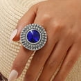 thumbnail image 3 of Unique Boho Crystal Stone Ring Big Round Rings For Women Vintage Female Wedding Party Jewelry Birthday Gift, 3 of 12