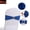 Blue, variant on 50pcs Elastic Chair Knot Wedding Decoration Buckle Sashes Back Cover Mariage Hotel Home Seat Elegant Modern Ribbon Decors