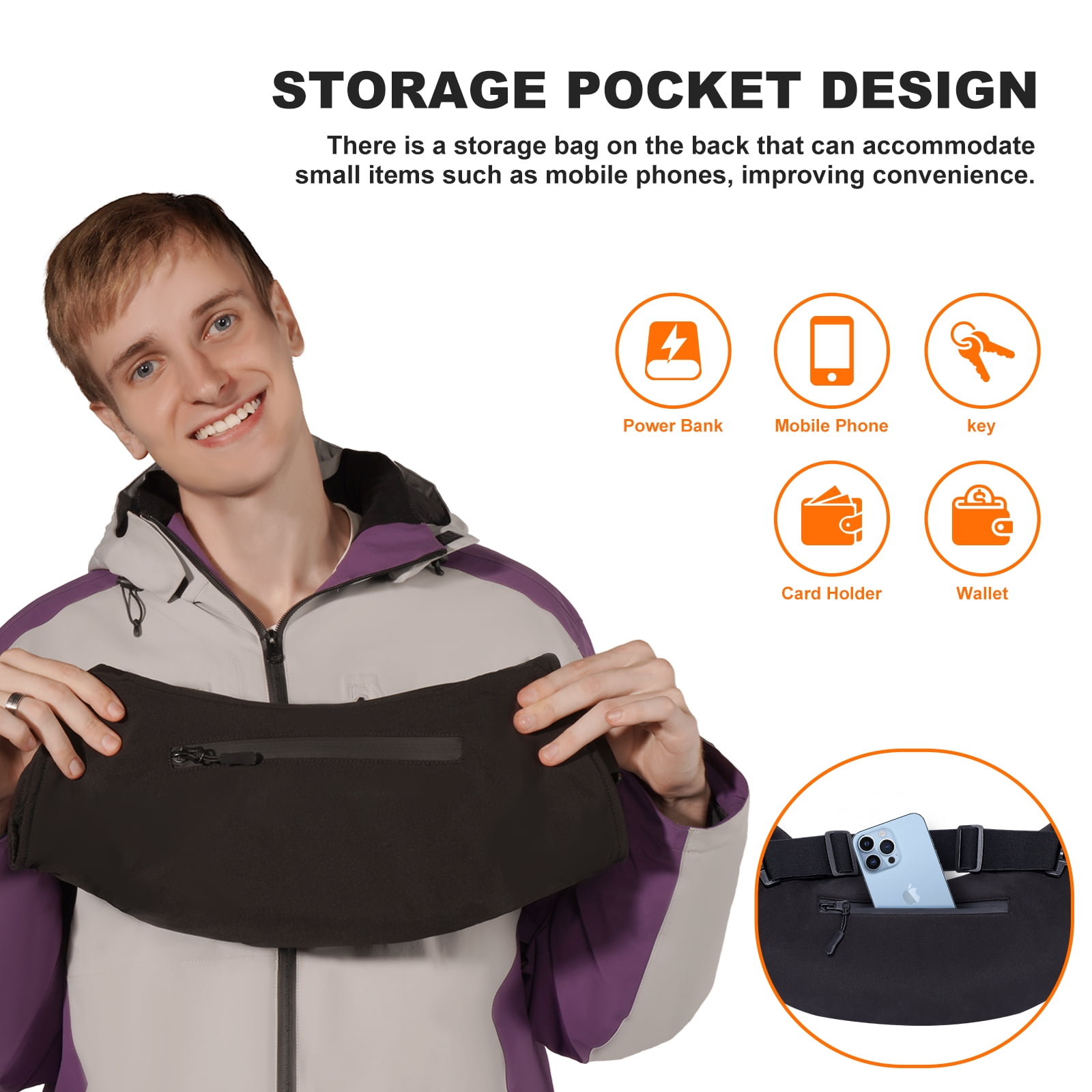 SAVIOR HEAT Heated Hand Muff, Electric Heating Hand Warmer Pouch for Winter Outdoor Hunting Camping Golf Photography(Black, 3000mAh)