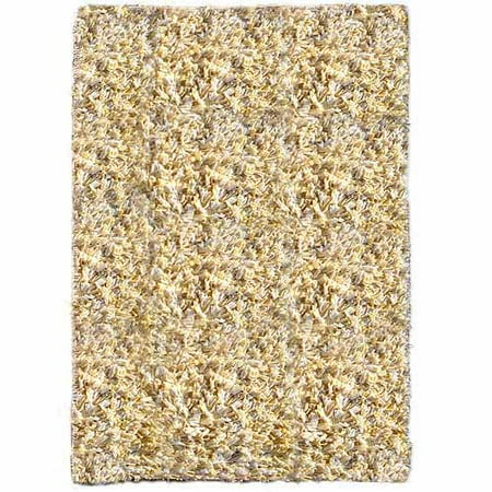 Eco Recycled Cotton Shag Area Rug, Vanilla Dream