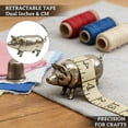 thumbnail image 6 of Pig Tape Measure, Antique-Inspired Vintage Brass Retractable Soft Measuring Tape for Sewing, Fabric, Body & Crafts, Portable Gift for Quilting Lovers, 6 of 7